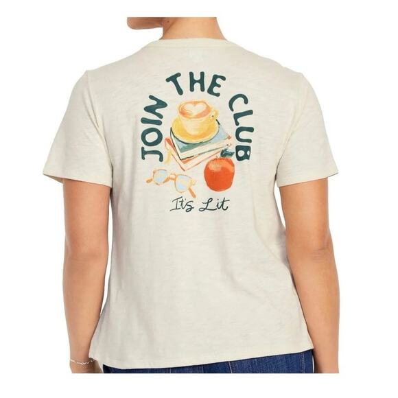 Old Navy Everywear Book Club T-Shirt - Picture 1 of 7